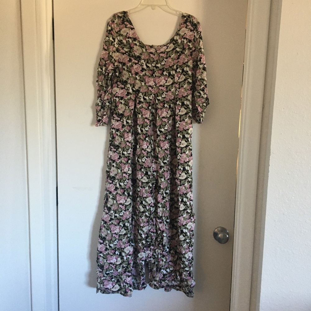 Vintage Floral Maxi Jumpsuit